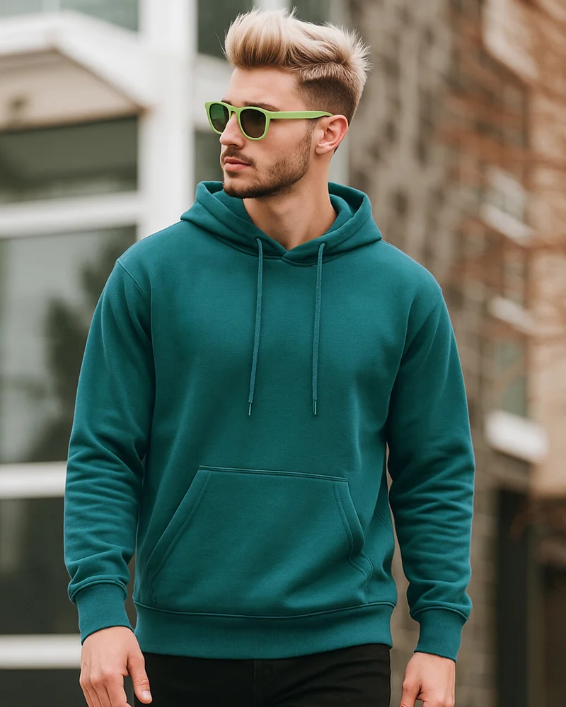 بيواكوف Men's Forest Biome Green Oversized Hoodies